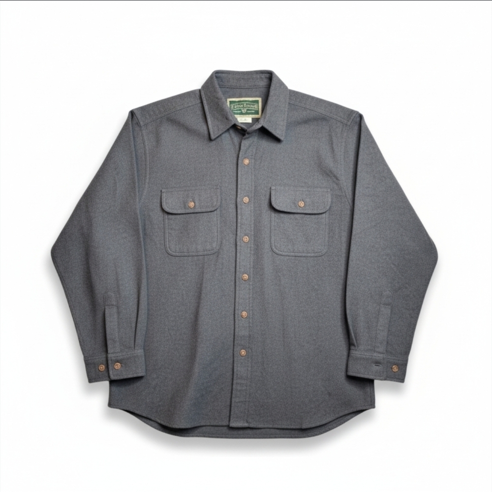 Field & Stream Men’s Classic Long-Sleeve Flannel Shirt Gray Large